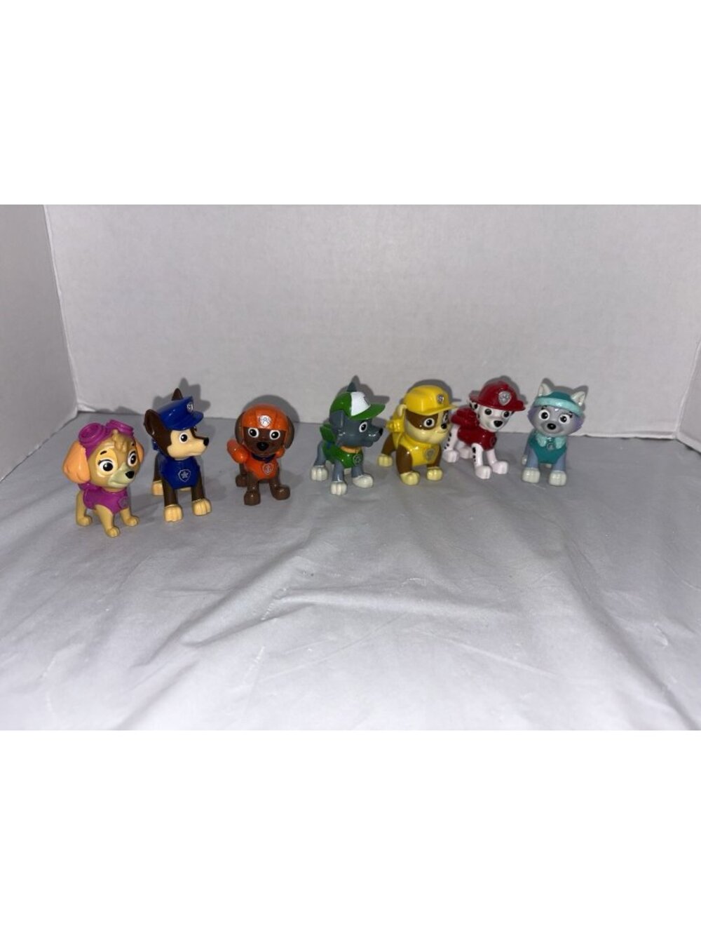 Paw Patrol Figures Ryder Chase Skye Marshal Rock Rubble Zuma Lot Of 7